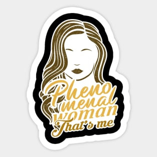 'Golden Girl That's Me' Cool Phenomenal Woman Gift Sticker